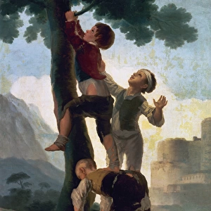 Boys Climbing a Tree, 1791-1792, by Francisco de Goya