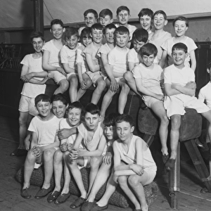 Boys Club gym class group photograph 1930
