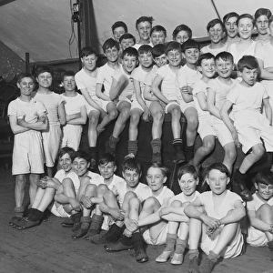 Boys Club gym class group photograph 1934