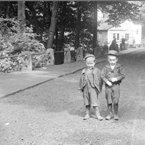 Two boys on Dan Bank, Marple, Cheshire
