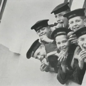 Boys Eating, Training Ship, Exmouth, Grays, Essex