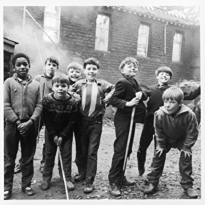 Boys playing on a Sheffield street