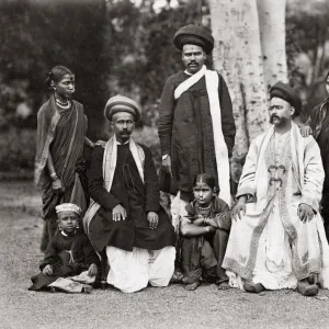 A Brahmin family, India. c. 1870 s