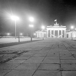 Brandenburg Gate at night, East Berlin, Germany