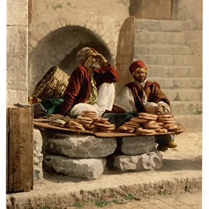 Bread seller of Jerusalem, Holy Land