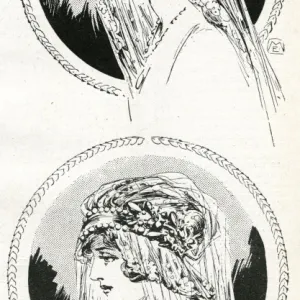 Bridal headdresses and veils 1912