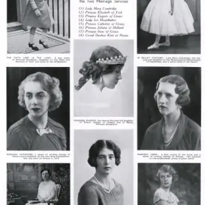 Bridesmaids at Princess Marina's 1934 Wedding Print Bridesmaids at Princess Marina's 1934 Wedding Print