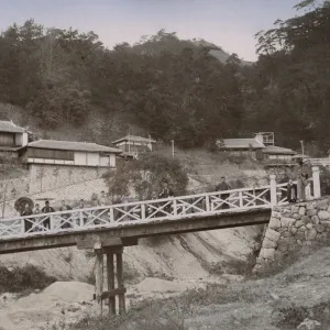 Bridge on road to the Nunobiki Waterfall, Kobe, Japan