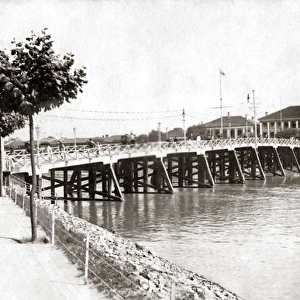 Bridge in Shanghai, China, circa 1890