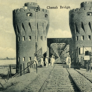 Bridge spanning the Chenab River, Chiniot, Pakistan