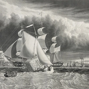 A brisk gale, bay of New York