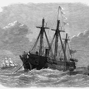 The Brisk telegraph ship, 1870