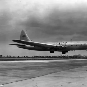 The Bristol Brabazon returns to Heathrow Airport