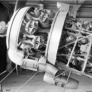 Bristol Hercules X 14-cylinder radial installation