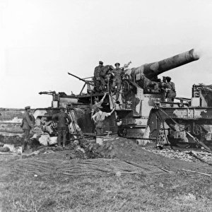 British 12 inch Howitzer, near Queant, France, WW1