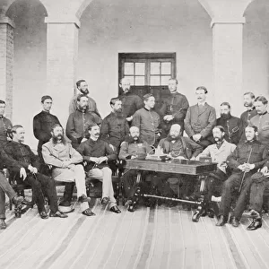 British army India officers of the 58th Regiment 1869