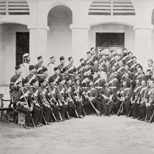 British army in India officers of the 77th Regiment, 1860s