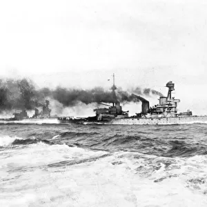 British battlecruisers HMS Indomitable and Inflexible, WW1