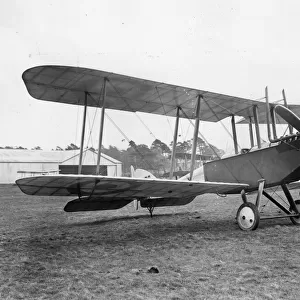 British BE2C biplane on an airfield, WW1
