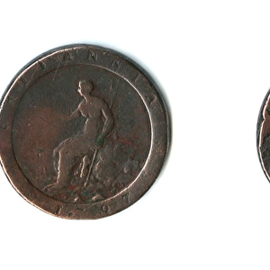 British coin, George III copper penny