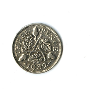British coin, George V silver threepenny bit