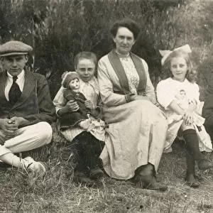 British Family Group pose for a photo