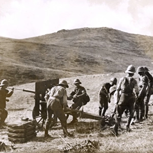 British gunners on Balkan Front, WW1