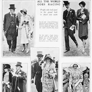 British High society personalities at the Ascot Races, 1927