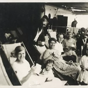 British Migrants to Australia on board ship - 1920s