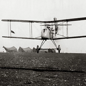 British plane setting off, Western Front, WW1