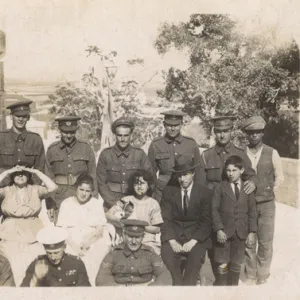 British soldiers (and two sailors) and locals in Istanbul