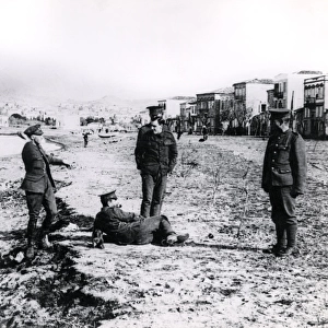 British soldiers on Castro Beach, Lemnos, WW1