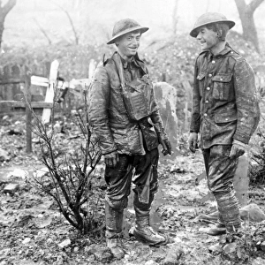 Two British soldiers on the Western Front, WW1
