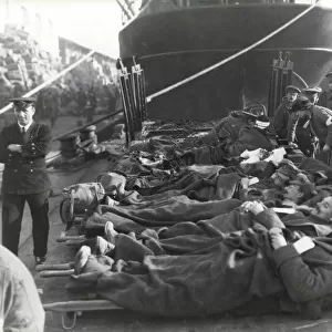 British stretcher cases, Salonika, WW1