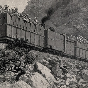 British train in a military operation, near