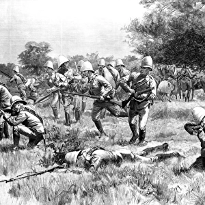 British troops respond to an attack in Burma, 1890