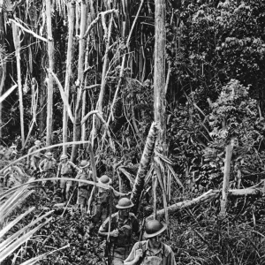 British troops train in Malaya