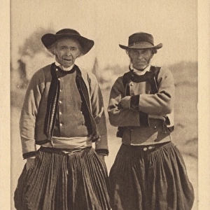 Brittany, France - two men in traditional costume