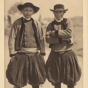 Brittany, France - two men in traditional costume