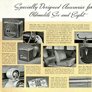 Brochure page, Oldsmobile Six and Eight accessories
