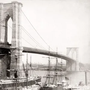 Brooklyn Bridge, New York, USA, c. 1890