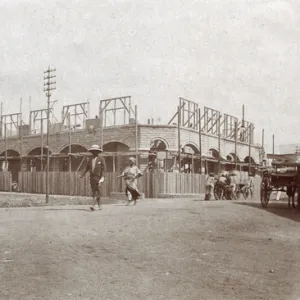 Building a house, Accra, Ghana, Gold Coast, West Africa