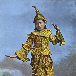 Burmese Dancer in traditional costume