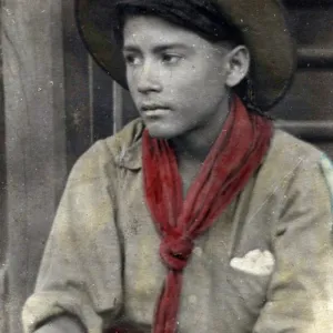 Burmese scout in red scarf