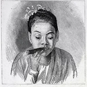 Burmese Woman Smokes, Rangoon