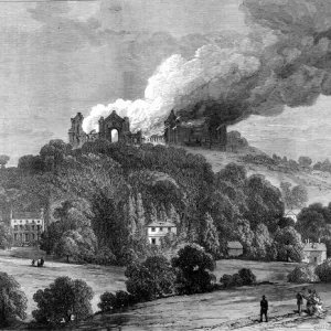 The Burning of the Alexandra Palace, London, 1873