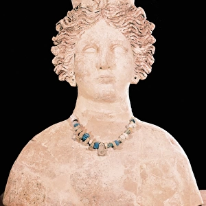 Bust of goddess Tanit. Carthaginian art. Sculpture