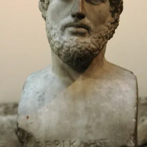 Bust of Pericles (495-429 BC). Roman copy. From Hadrians V