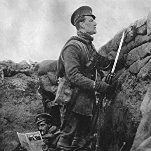 The Bystander being read in a British trench