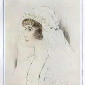 Bystander Royal Wedding Print of Queen Elizabeth, the Queen Mother Bystander Royal Wedding Print of Queen Elizabeth, the Queen Mother